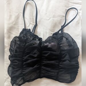 Savage X Fenty Black Sheer Bandeau